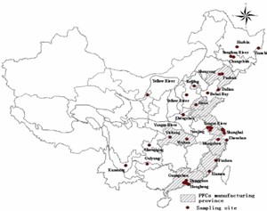 Cartina Cina PFAS